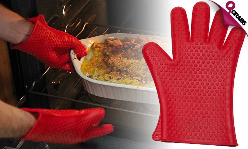Hot Hands Non-Slip Silicone Cooking Gloves!
